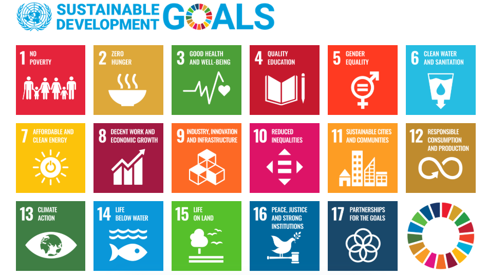 The United Nations' 17 Sustainable Development Goals chart
